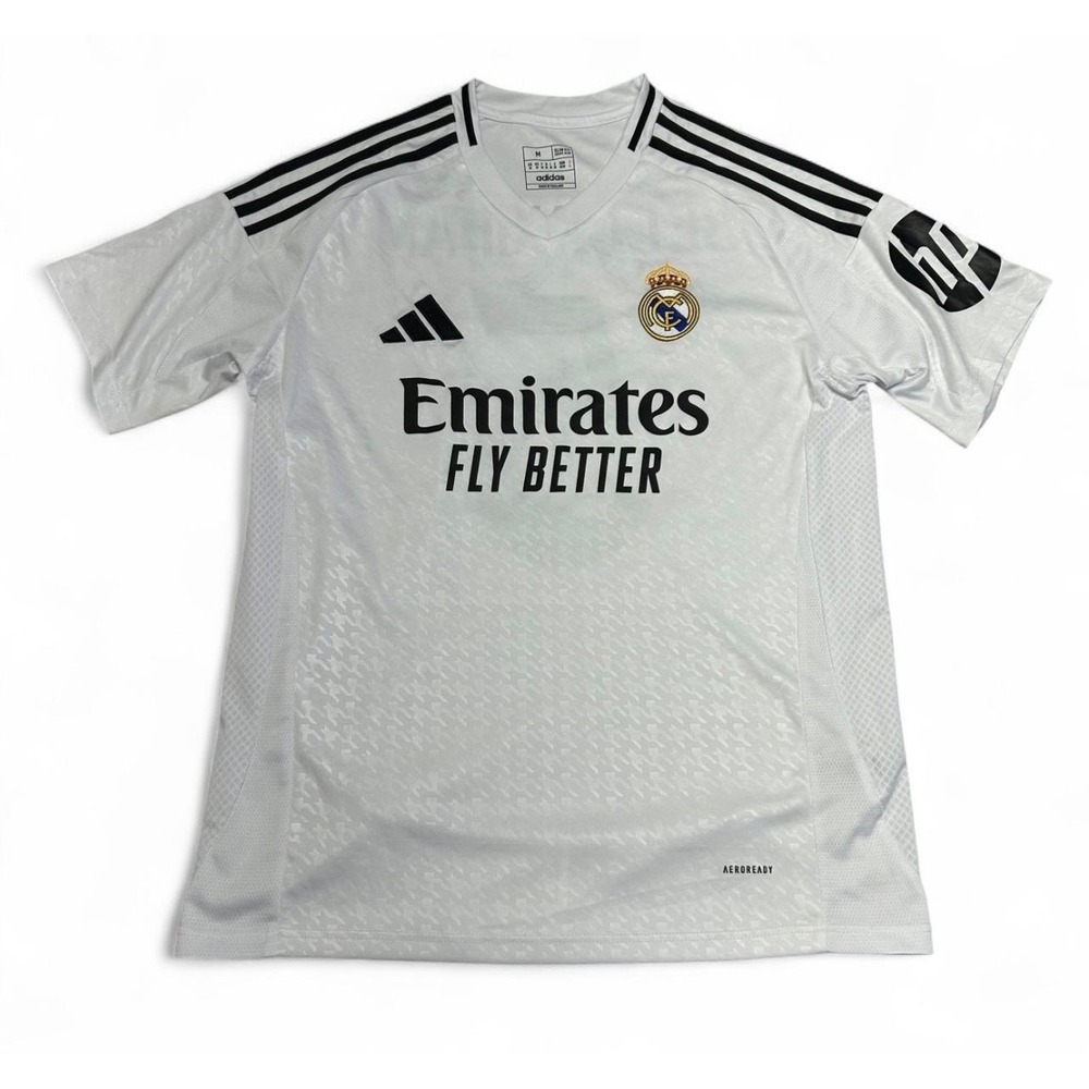 Adidas Real Madrid 24/25 Home Jersey Bellingham 5 White Slim Fit HA8870 Mens M